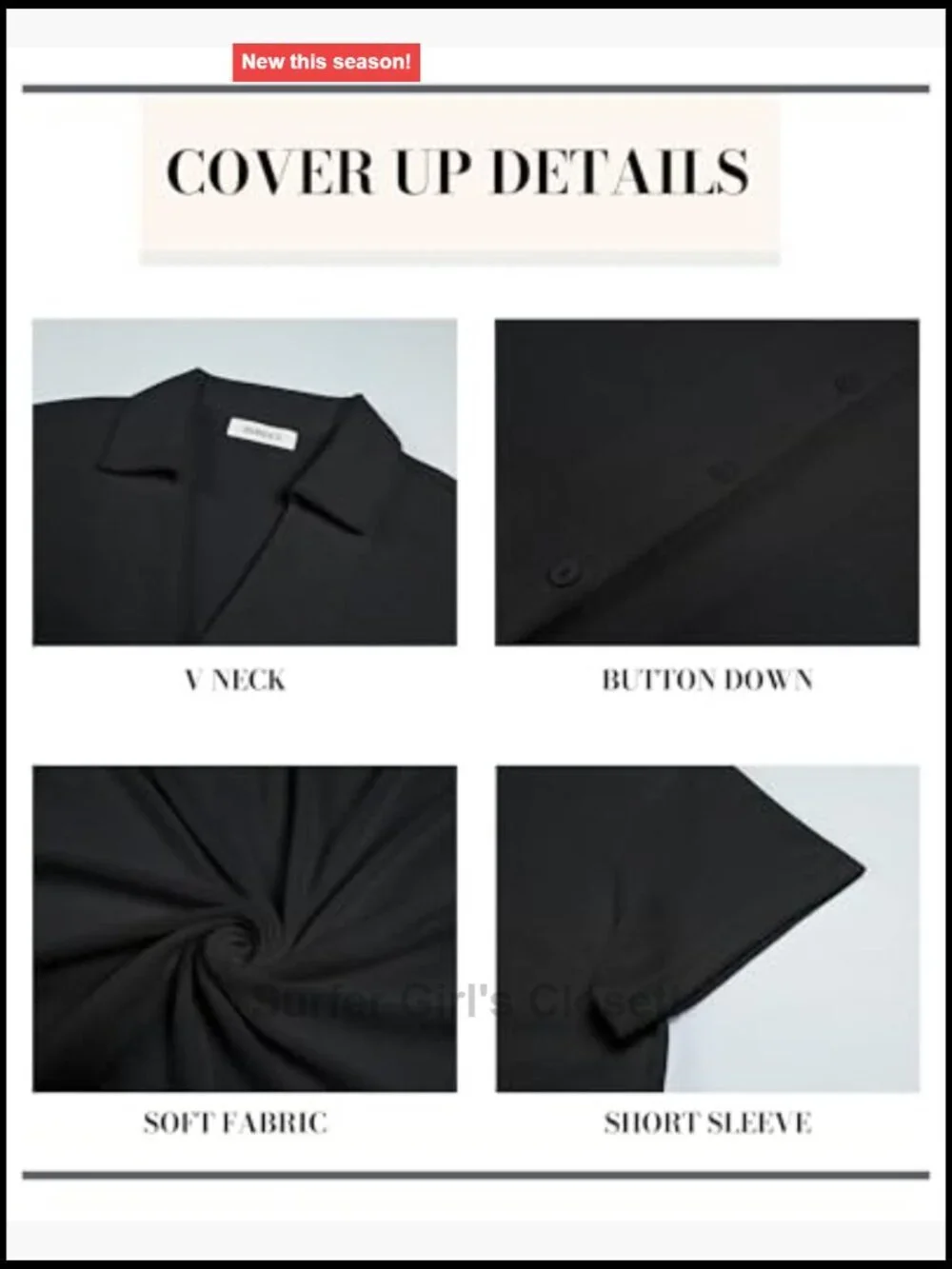 Terry Cloth Swim Cover Up Button Down Short Sleeve Beach Shirt Blouse Vacation